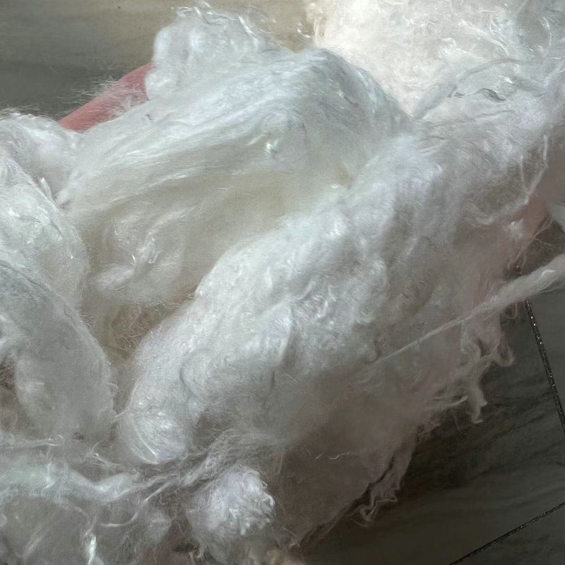 Serat stapel viscose cerah 1,2DX38mm untuk benang Super hitam atau abu-abu